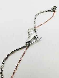 Silver & Copper Skating Bracelet