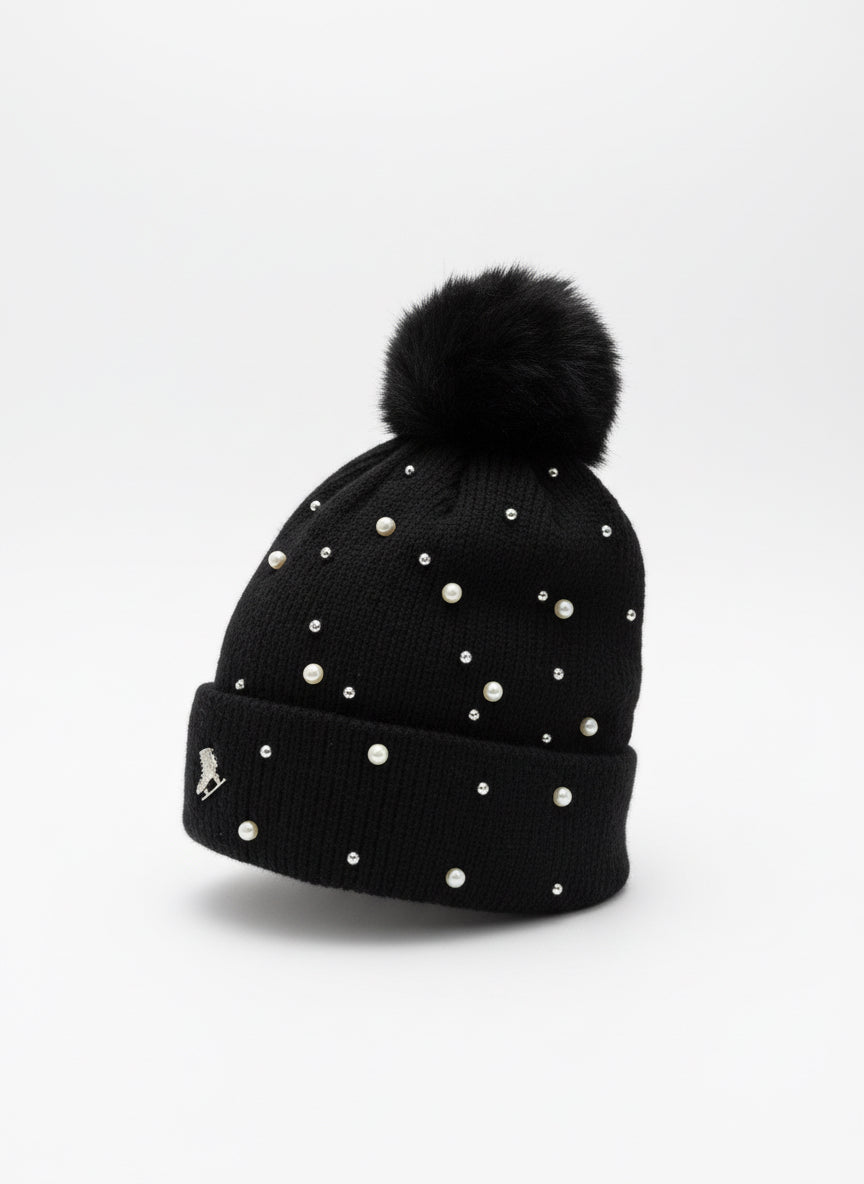Ice Skating Hat with Pearls