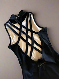 Multi Straps Ice Skating Bodysuit