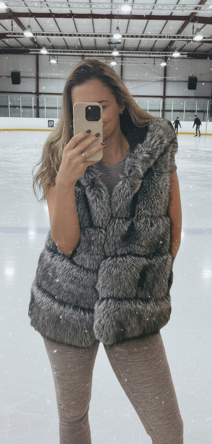 Faux Fur Skating Vest
