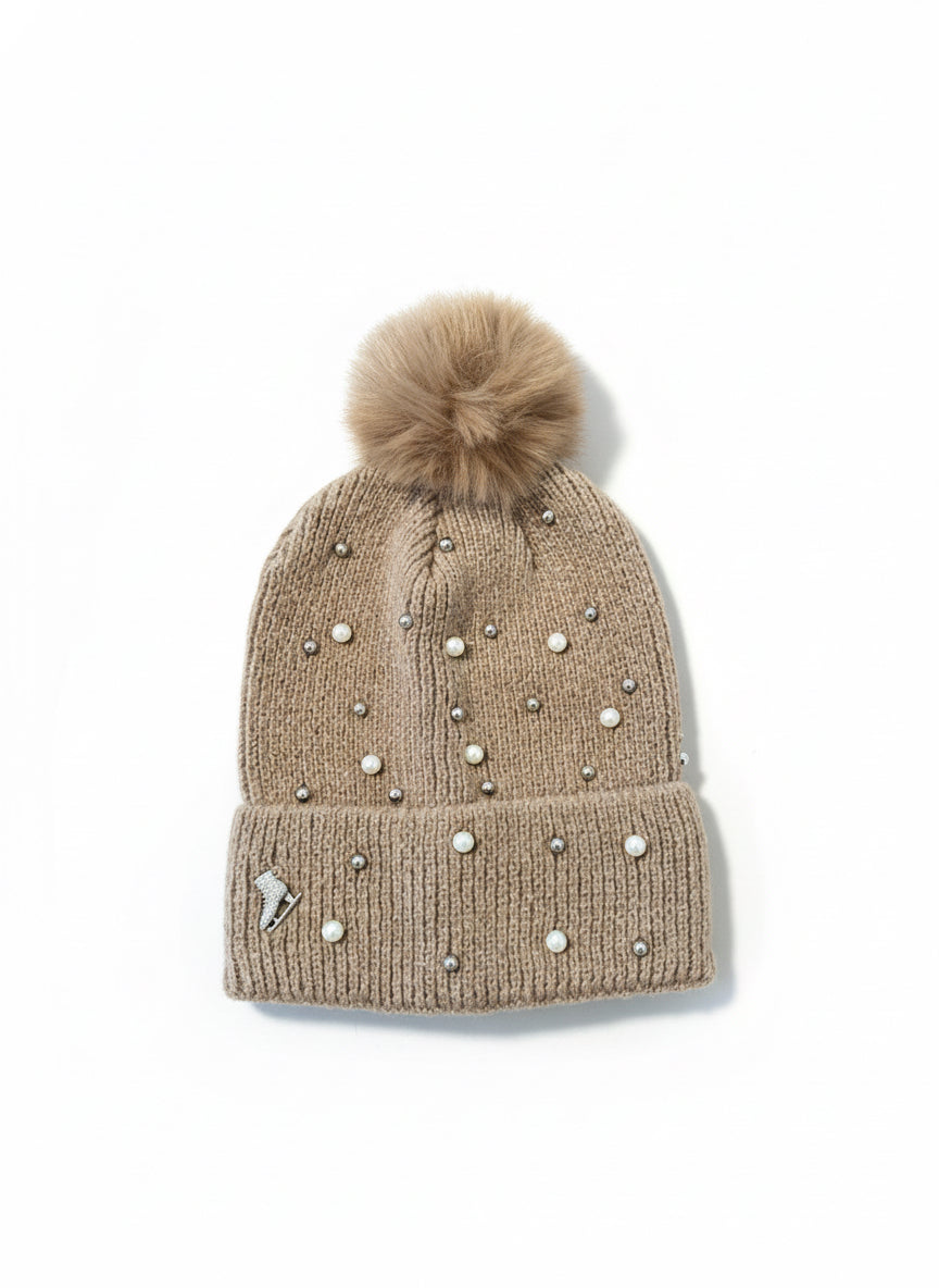 Ice Skating Hat with Pearls