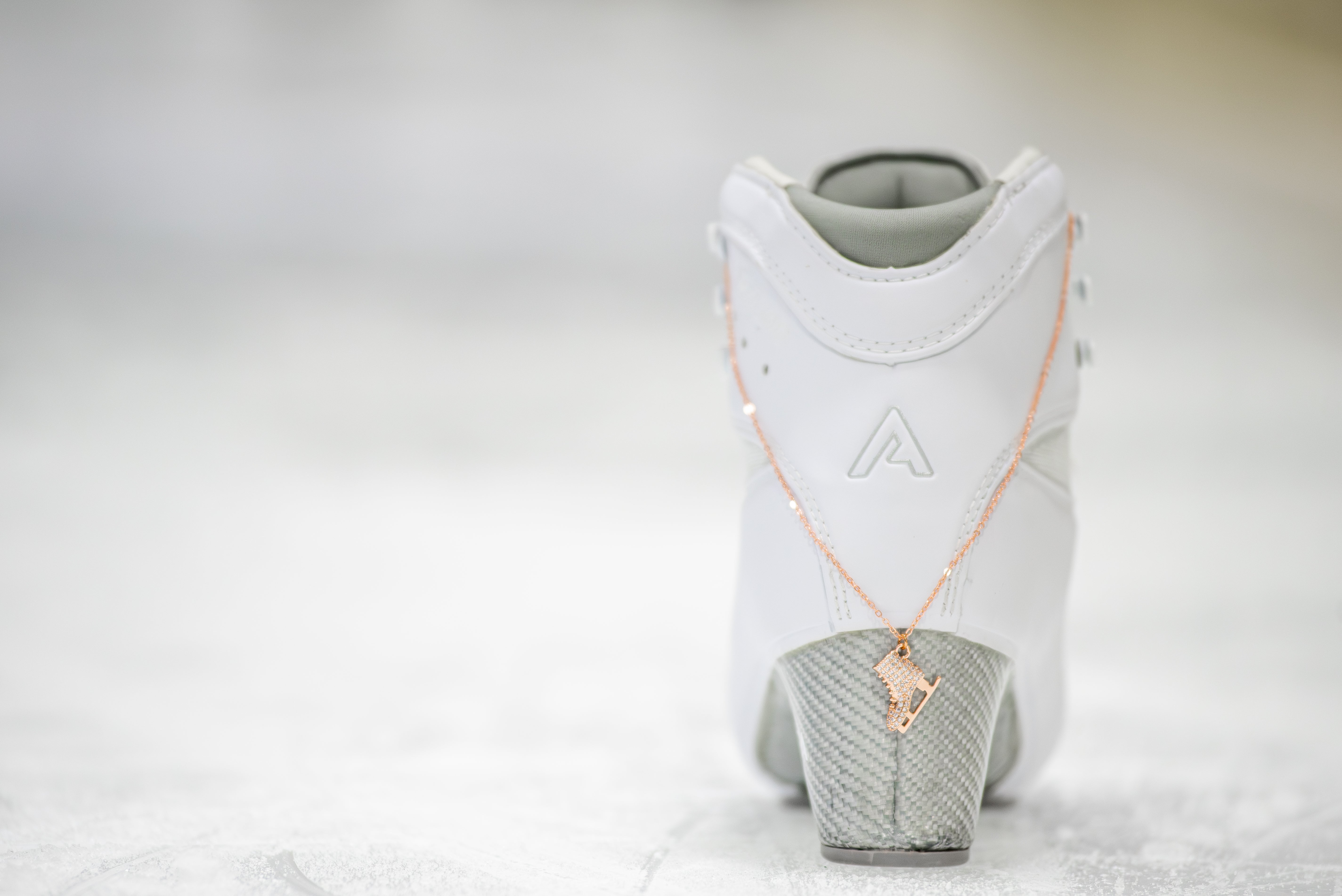 Golden Skating Love Necklace