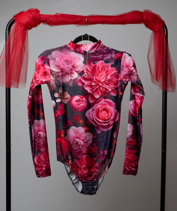 Red Romantic Long Sleeve Skate Shirt