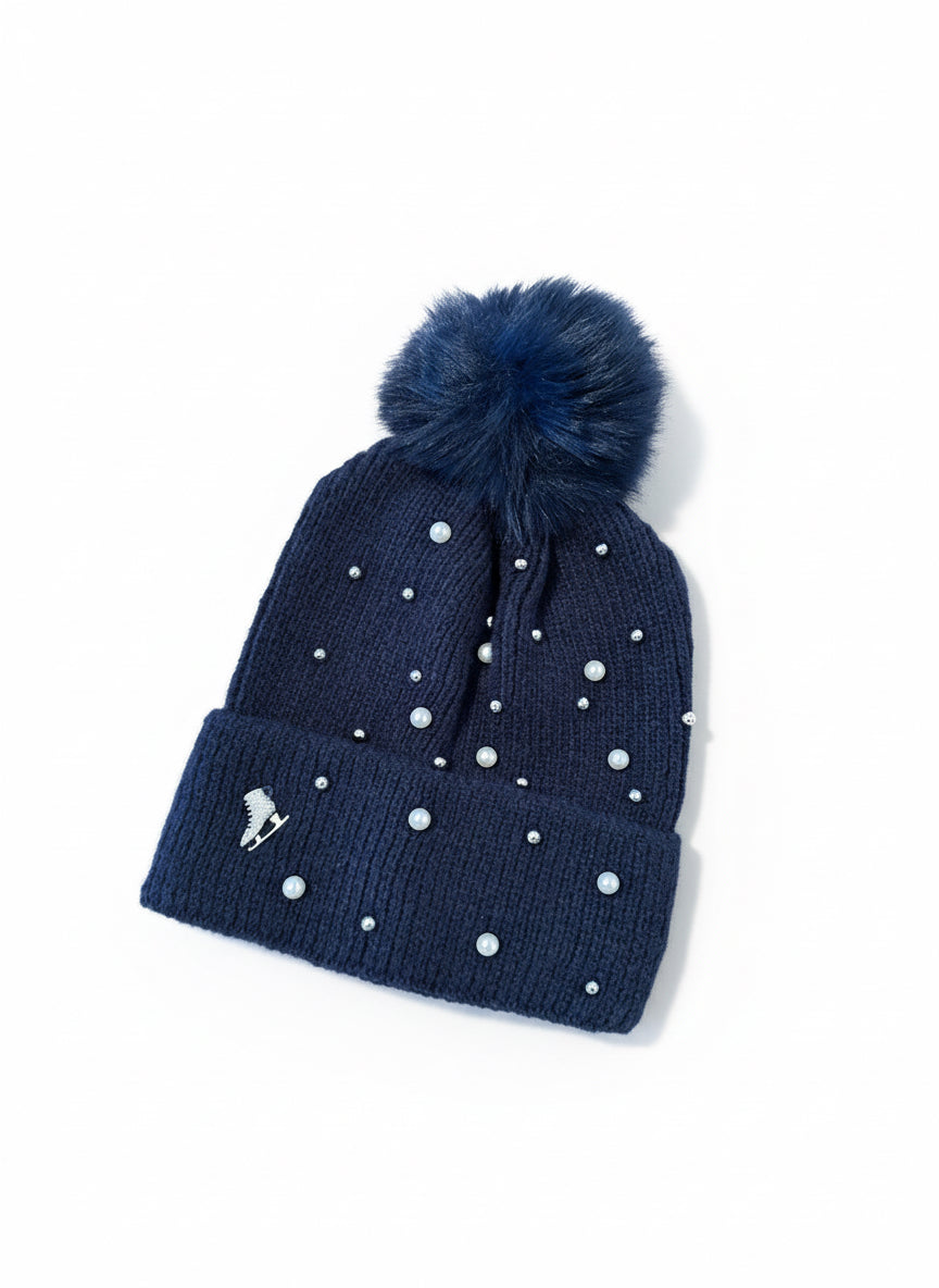 Ice Skating Hat with Pearls