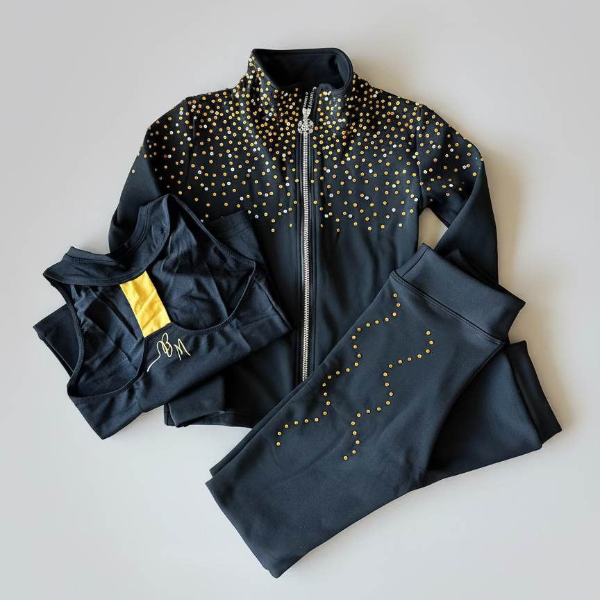 Golden Ice Skating Top