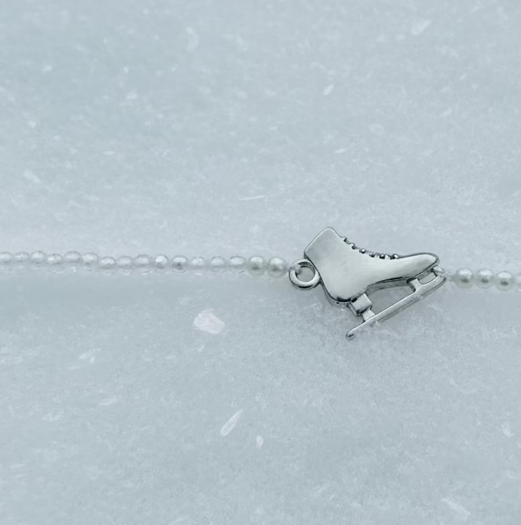 Crystal and Pearl Skate Bracelet