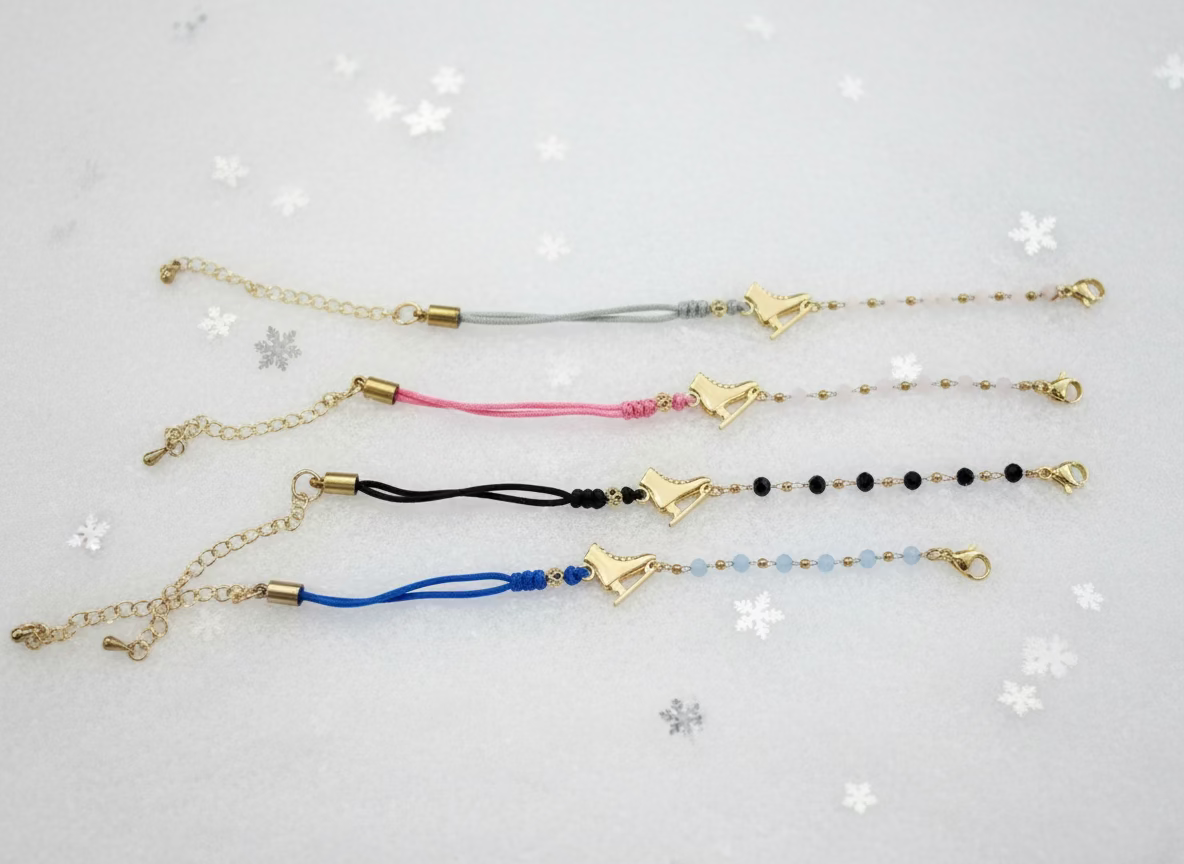 Matte Rhinestones Ice Skating Bracelet