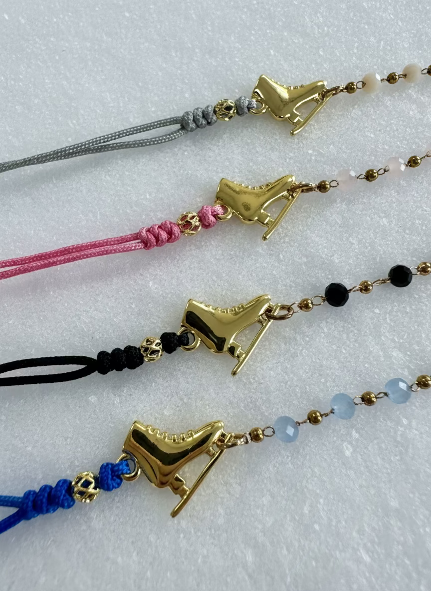 Matte Rhinestones Ice Skating Bracelet