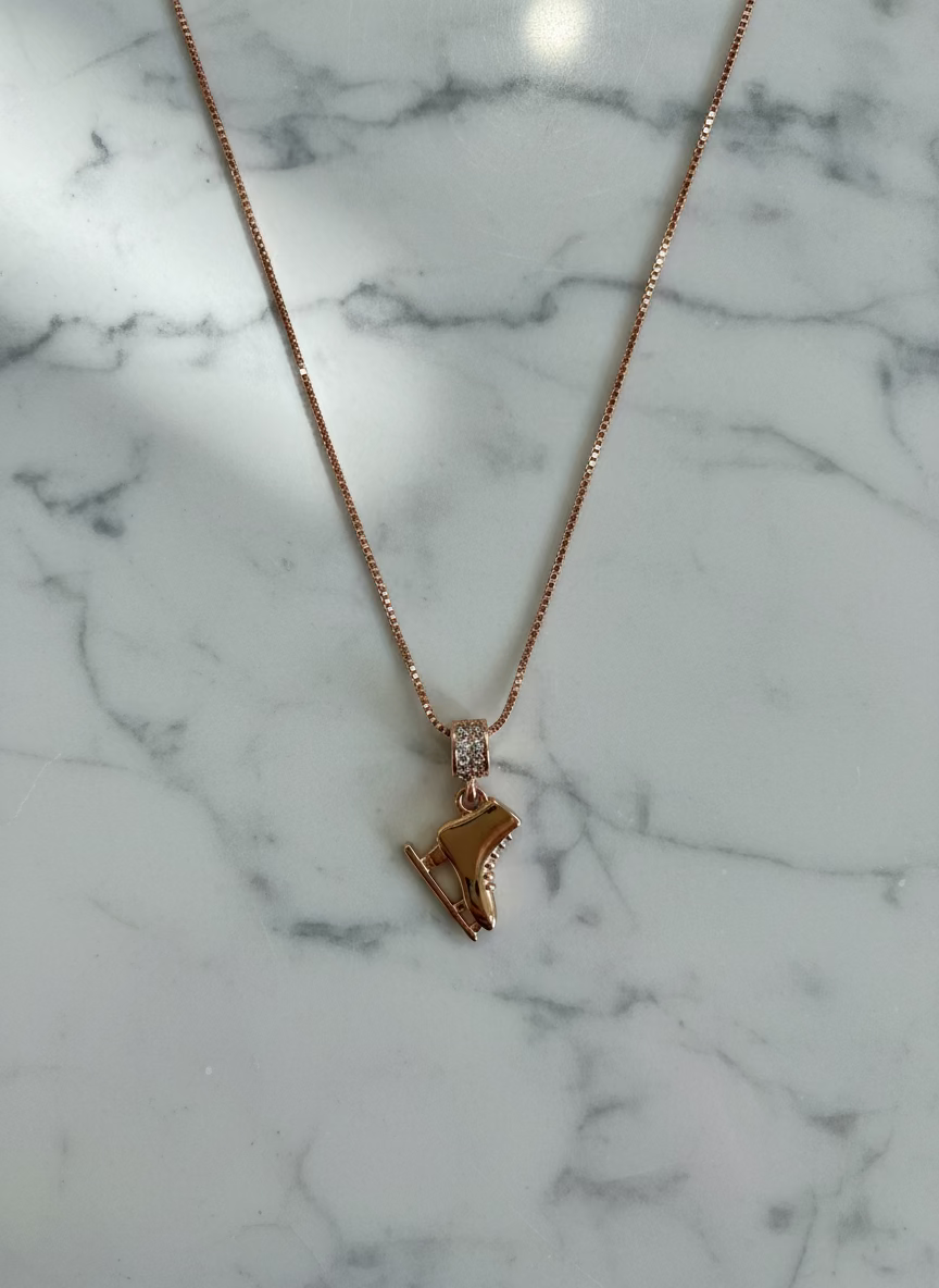 Rose Gold Skate Necklace