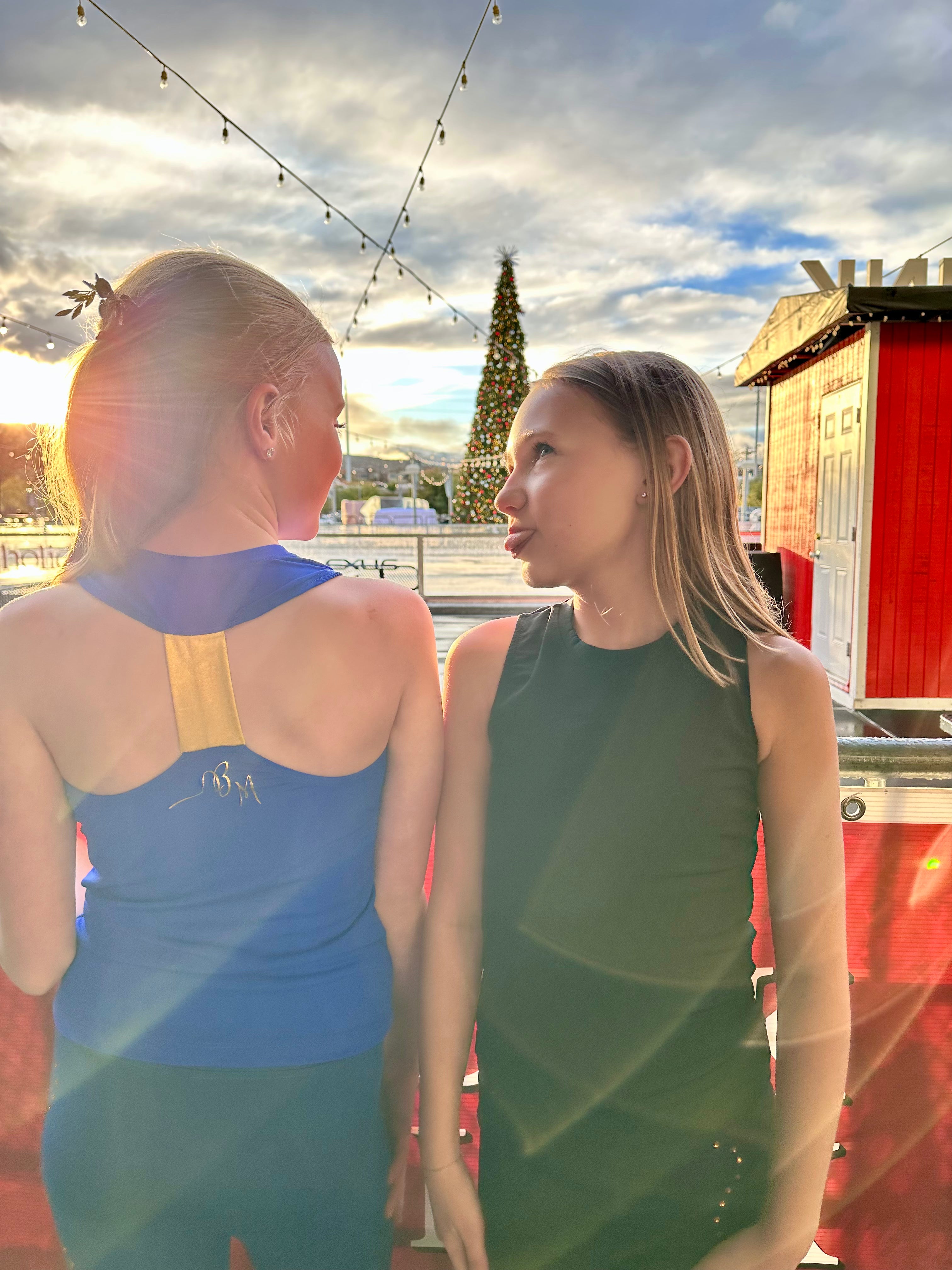 Golden Ice Skating Top