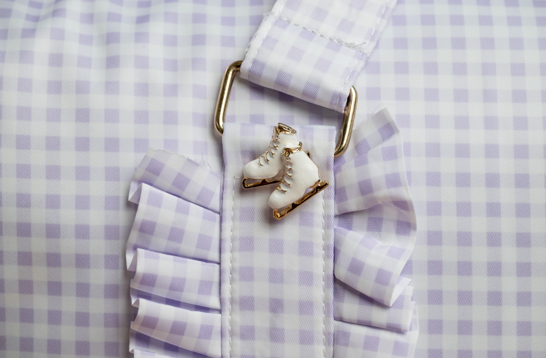 Gingham Skating Bag