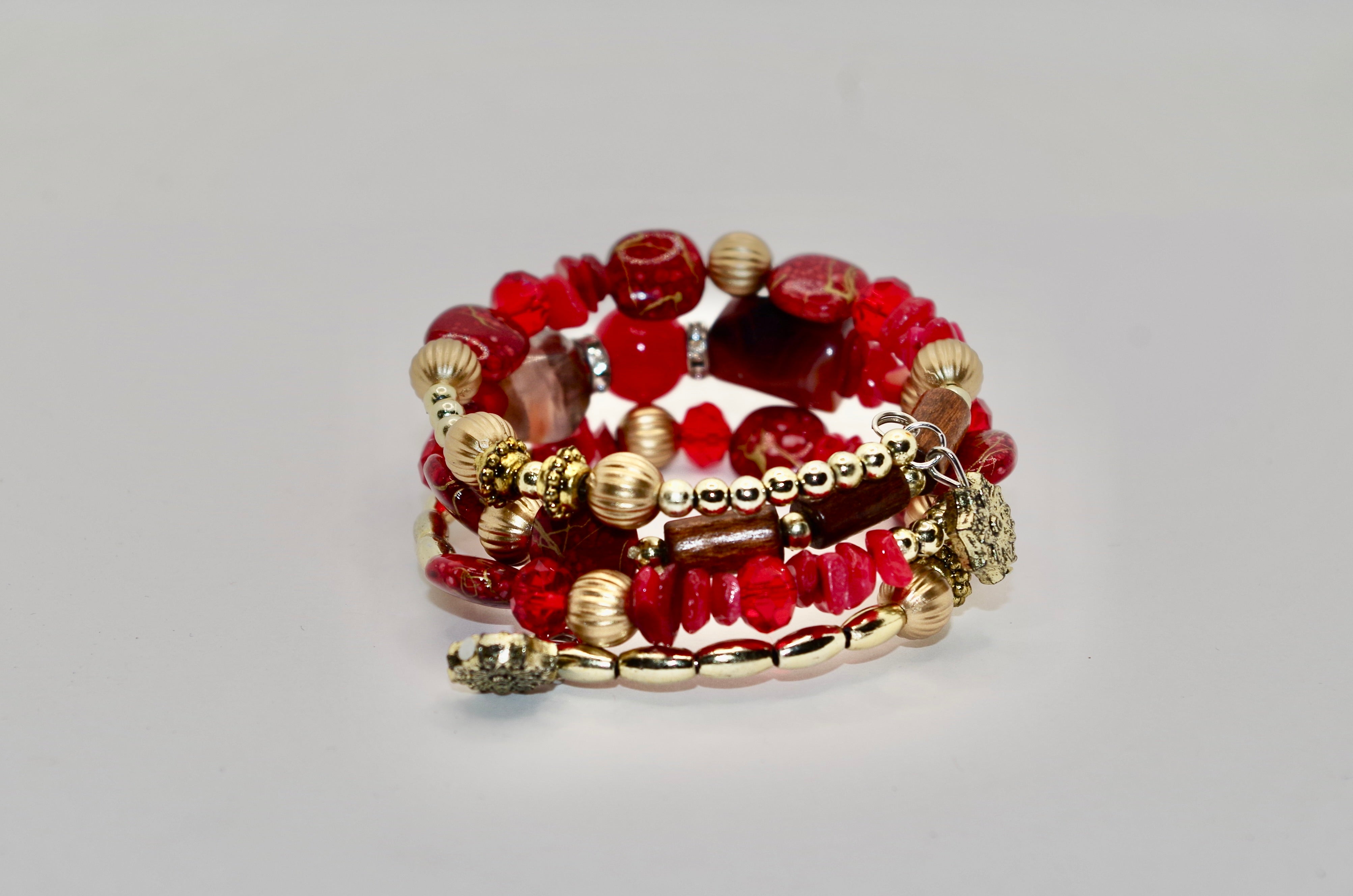 Red  Boho Bracelet
